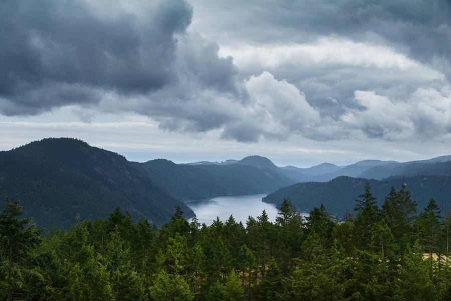 Moody Clouds Over The Saanich Inlet